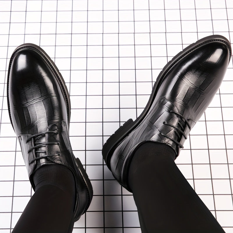 Men's PU Leather Oxford Shoes Formal Dress Shoes For Wedding Business