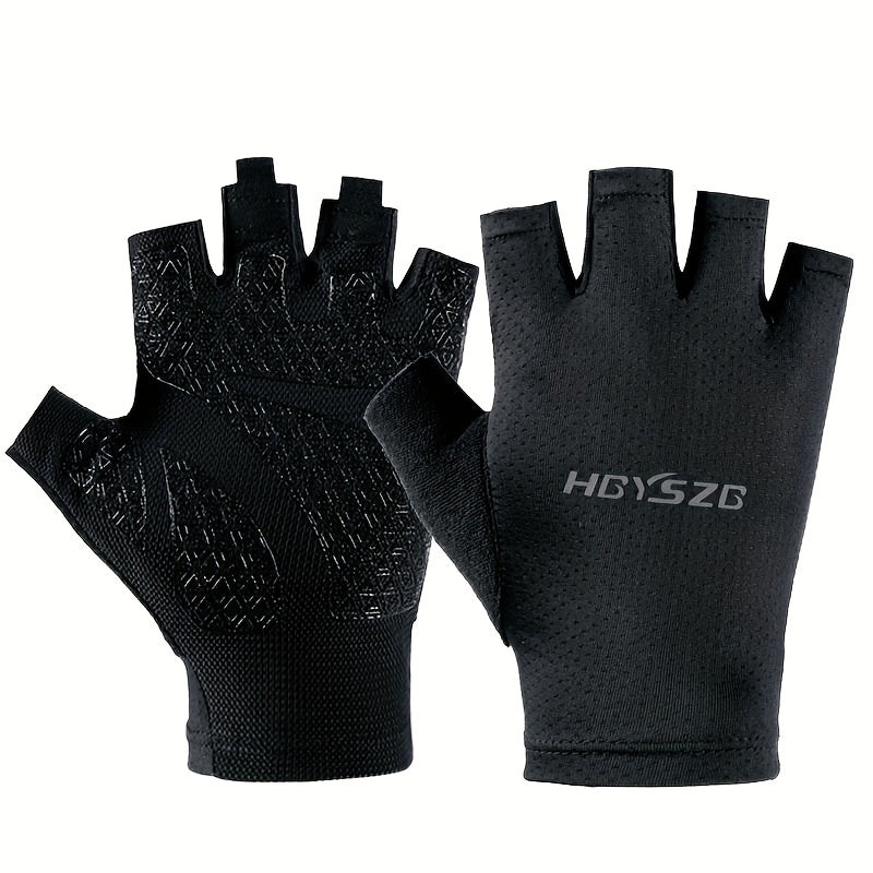 Mountain Bike Half Finger Cycling Gloves Anti Slip Breathable Sweat Absorbing