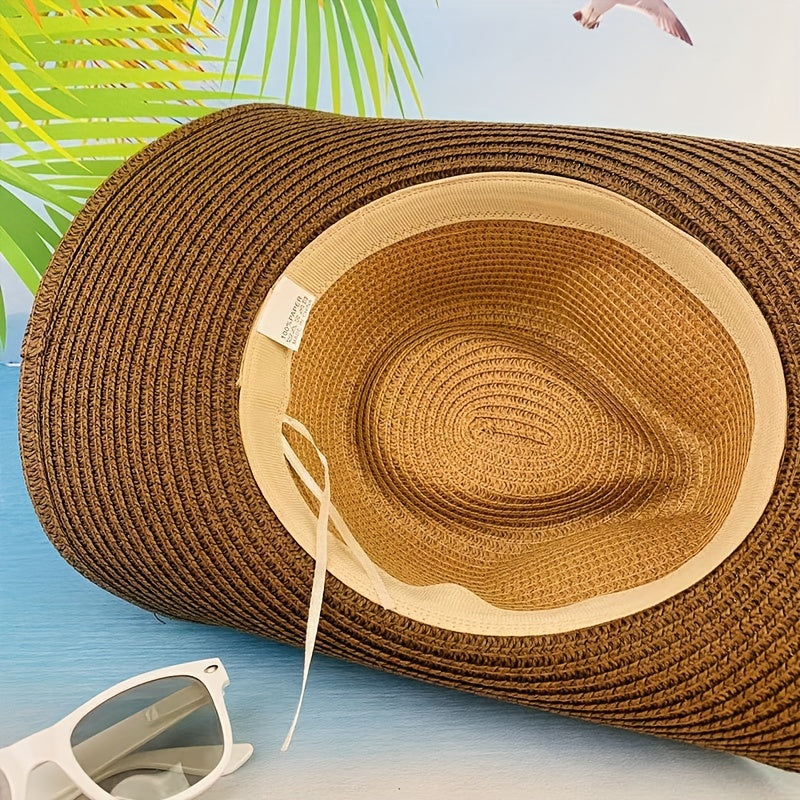 Casual Sunshade Straw Hat Hexagonal Light Array Spring Summer Travel