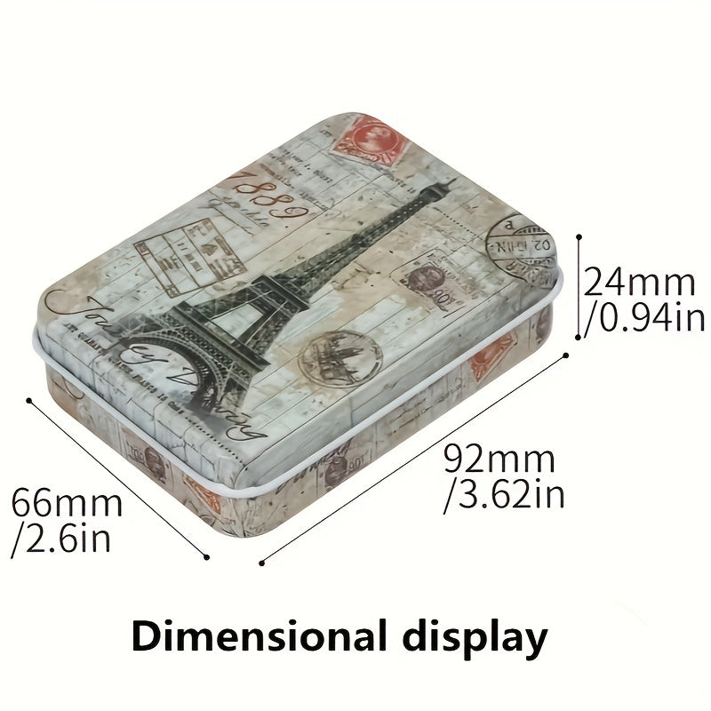 Small Iron Storage Box for Office Supplies U Disk Pins Postcards