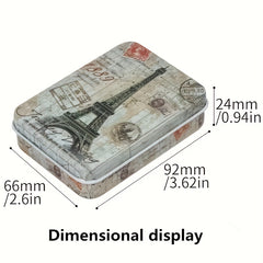 Small Iron Storage Box for Office Supplies U Disk Pins Postcards