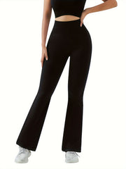 Women's Flared High Waist Leggings Tummy Control Workout Pants