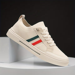 Men's Lace Up Knit Sneakers - Breathable, Assorted Colors