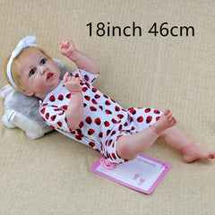 22" Lifelike Rubber Body Reborn Doll Pure Hair Simulation Baby Doll