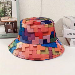3D Building Blocks Bucket Hat Unisex Butterfly Print Basin Hat