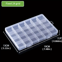 Transparent Plastic Mesh Storage Box Container Beads Jewelry Storage Box