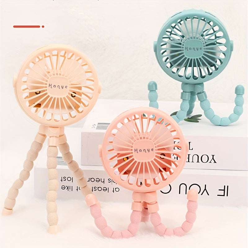 Portable Fan Three Speed Wind Desktop Handheld Standable Fan