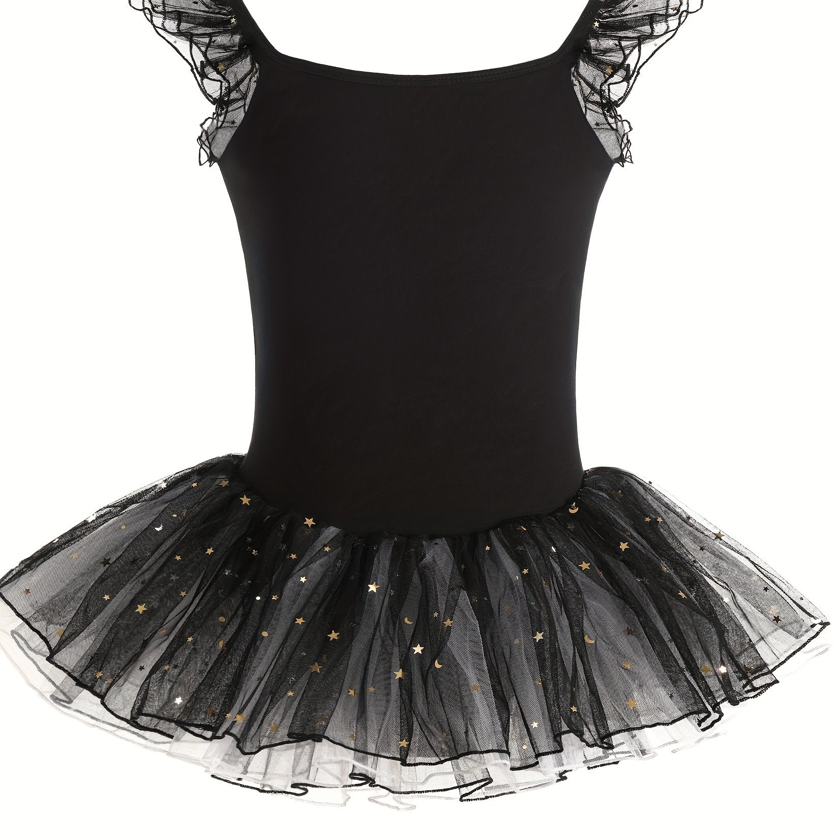 Girls 93 Cotton Sequin Trim Tutu Ballet Leotard Dance Suit