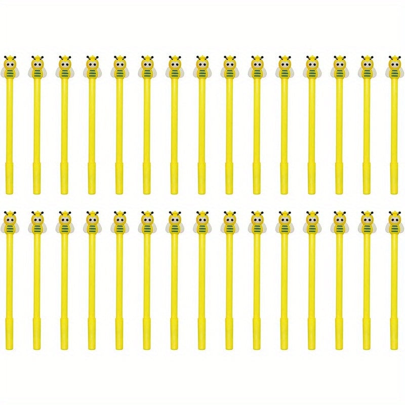 30pcs Bumble Bee Gel Pens Yellow Cartoon 0.5mm for Party Favors