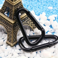 10pcs Aluminum Alloy D ring Keychain for Outdoor Camping Travel