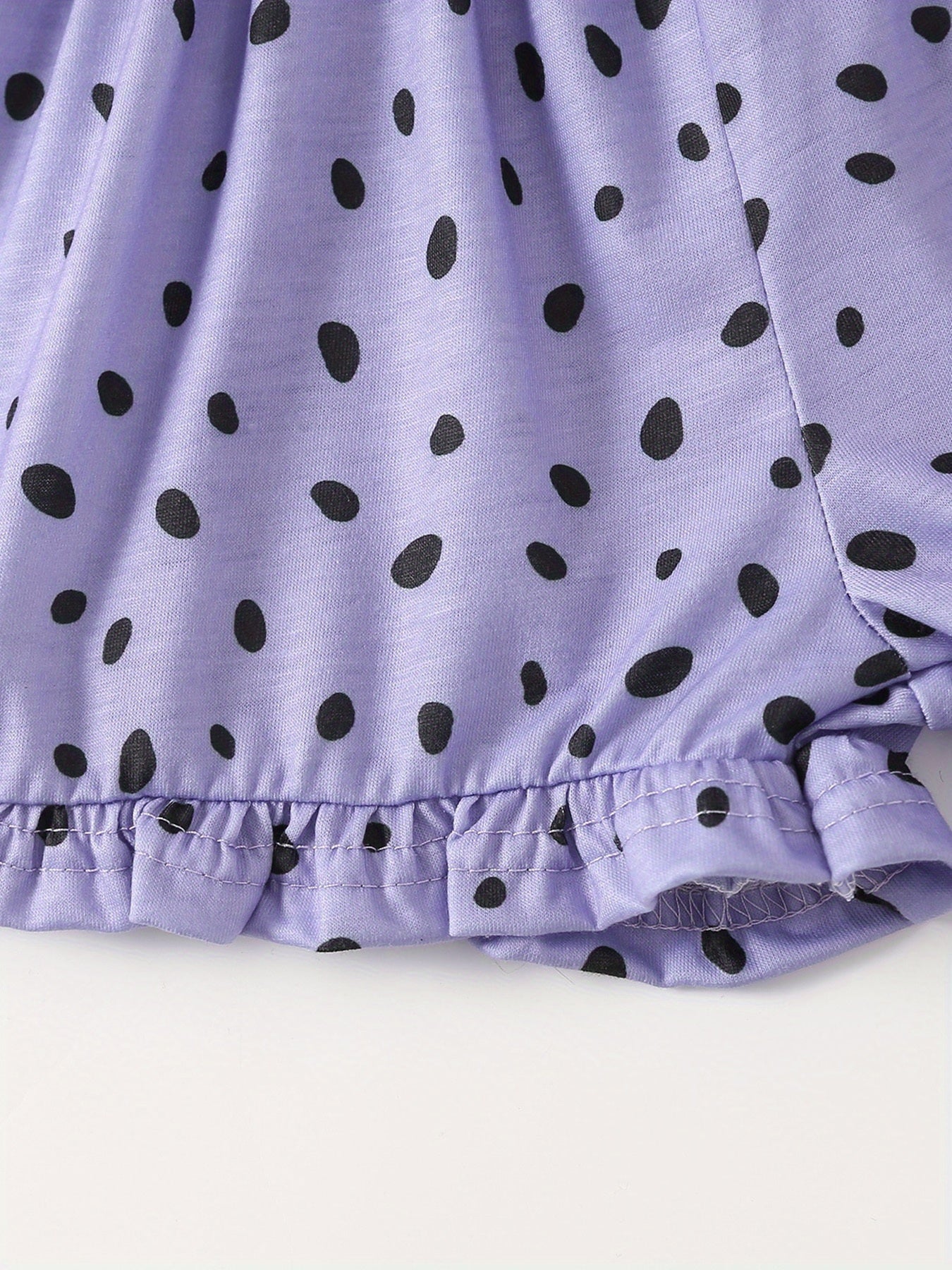 Girls Polka Dot Sleeveless Romper Comfortable Jumpsuit For Summer