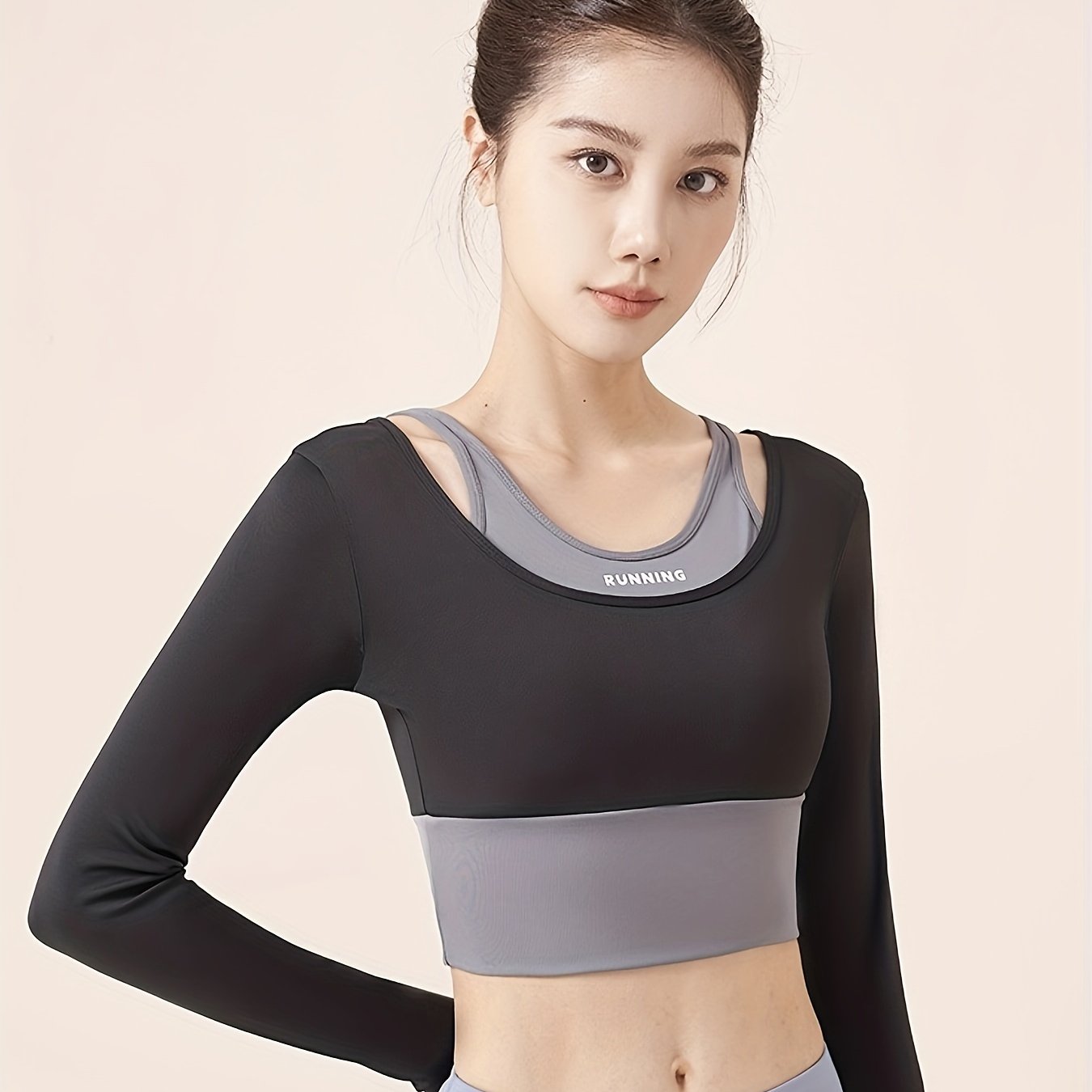 High Stretch Quick Dry Long Sleeve Workout Top for Women
