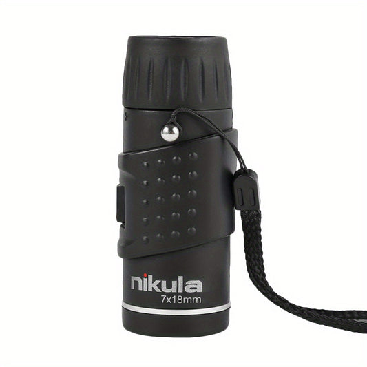 Compact 7X18 Monocular Telescope for Bird Watching and Sports