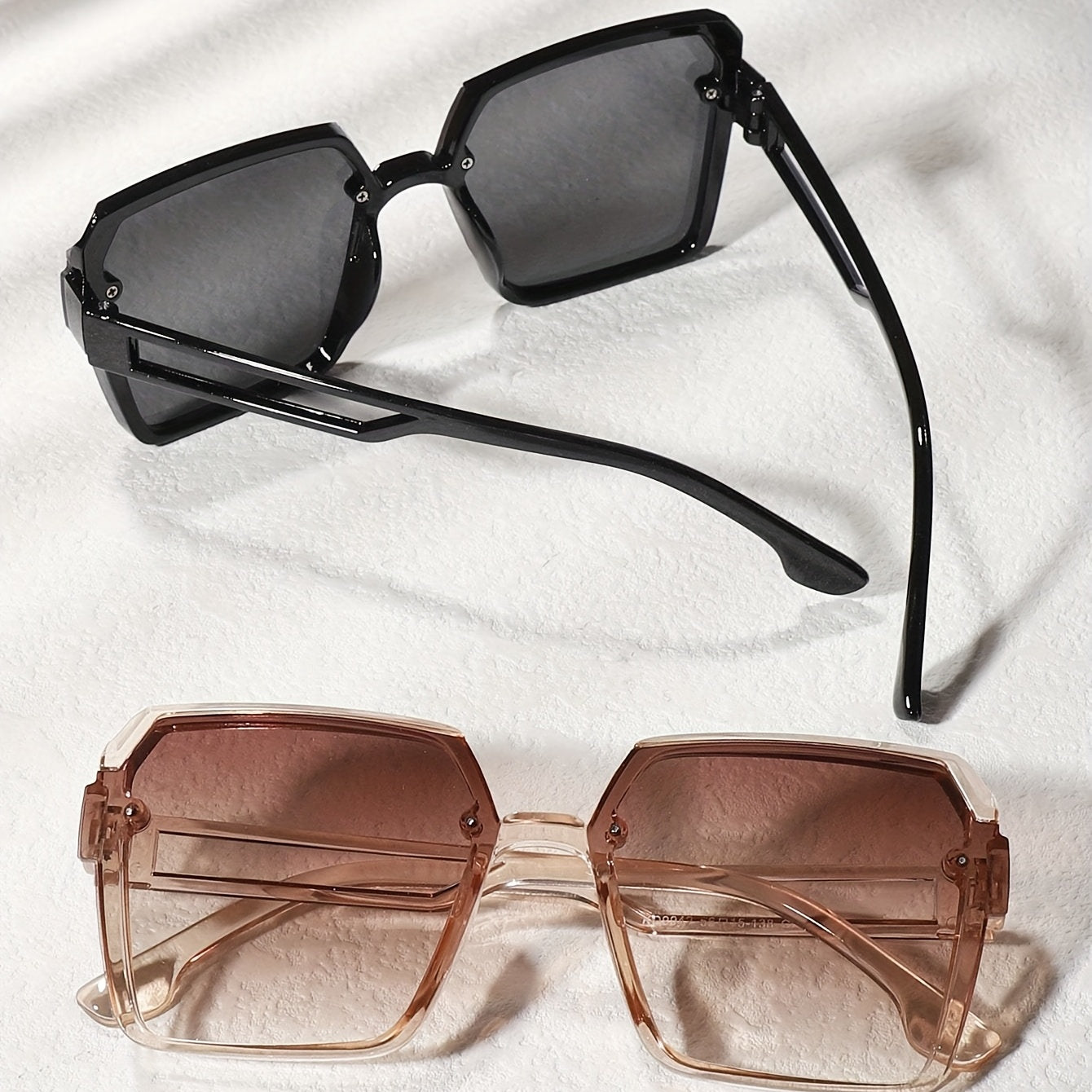 Large Square Sunglasses Gradient UV400 Sun Shades Glasses For Driving Beach