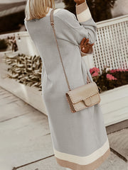 Colorblock Open Front Cardigan