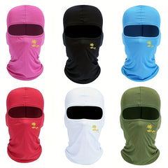 Rose Printed Mask Hood for Men and Women - Windproof and Sunscreen Sun Hat