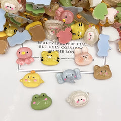 10pcs DIY Transparent Rabbit Resin Charms for Earrings, Hair Accessories