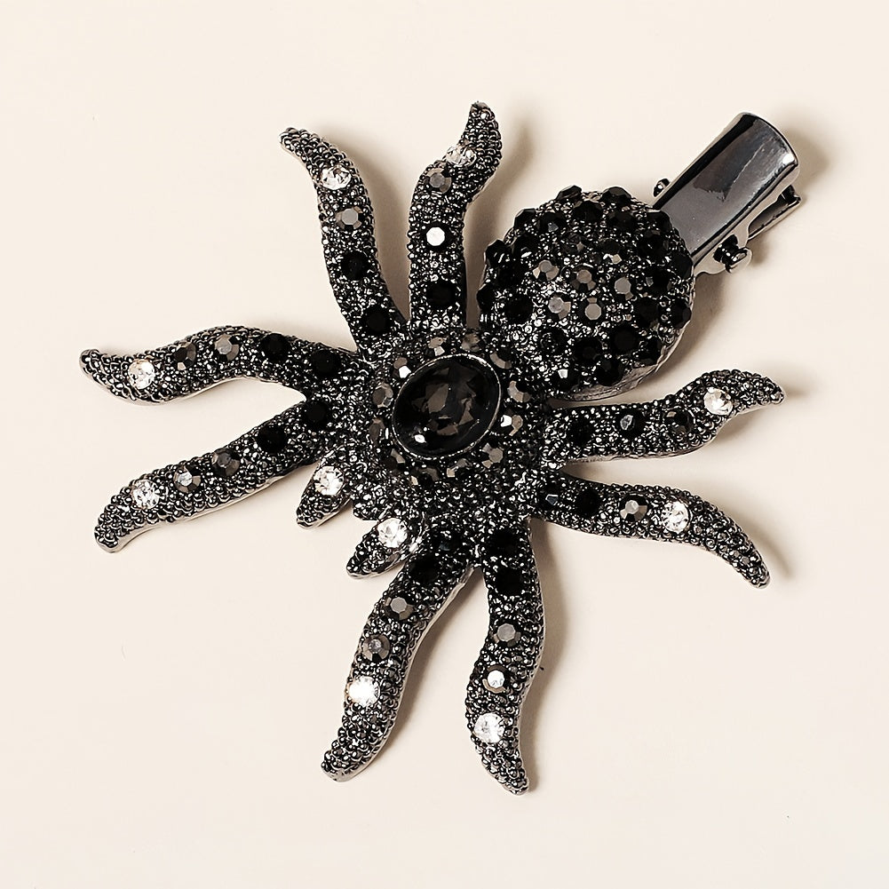 Gothic Spider Hair Clip Gem Hair Piece Barrette
