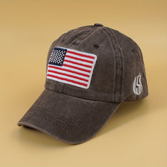 Flag Embroidery Baseball Cap Vintage Washed Distressed Sports Hats