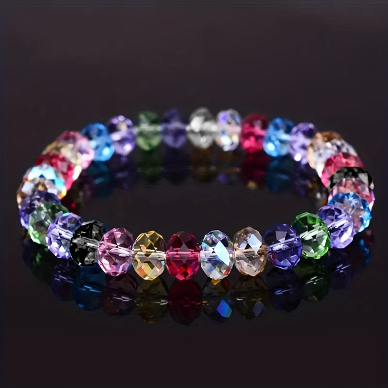 Crystal Acrylic Beaded Bracelet Minimalist Hand Jewelry For Women & Girls