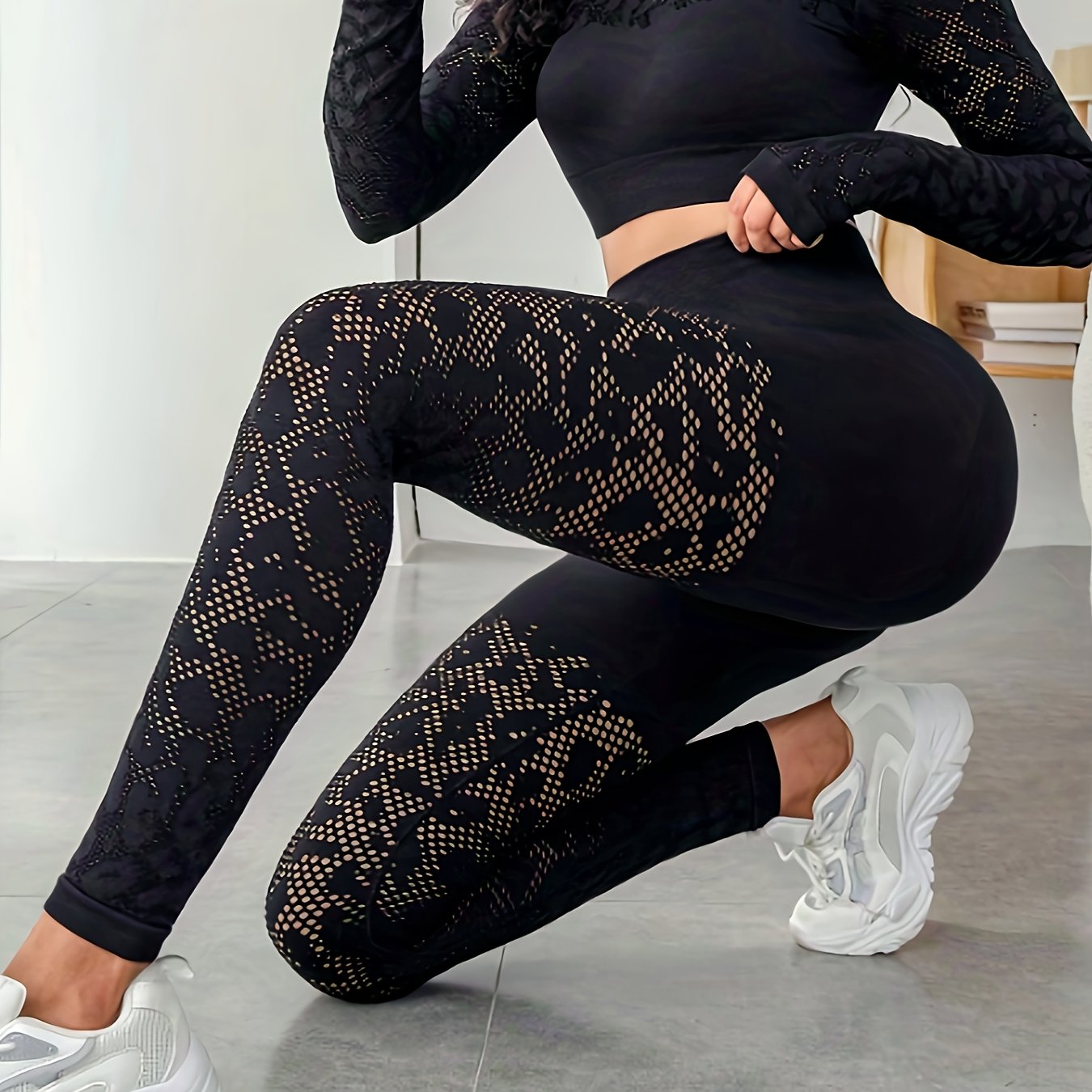 High Waist Yoga Leggings Breathable Fitness Running Pants