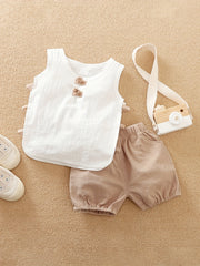 2pcs Baby Boys Tank Top & Shorts Set for Summer