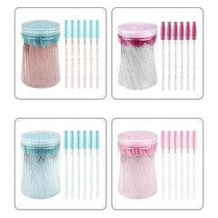 100 Crystal Eyelash Brushes for Extensions & Makeup