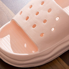 Men's Casual Platform Slides Unisex Hollow Out Slippers