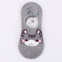 5 Pairs Soft Kitty Socks Boat Sock Pack Women's Stockings