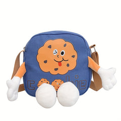 Cartoon Biscuit Pattern Shoulder Bag for Girls