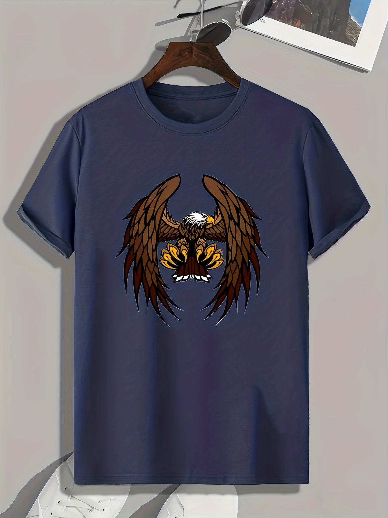 Big Wings Print Men's Graphic T shirt Casual Comfy Tees For Summer