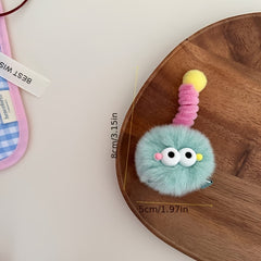 Funny Fur Ball Twist Stick Head Clip for Thanksgiving Christmas Daily Wear