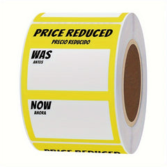 300 Yellow Adhesive Labels 2x3 Inch on 40mm Core Copperplate Paper