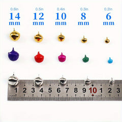 100pcs 6mm 14mm Golden Bells Christmas Decoration Small Bell Windbell Pendant