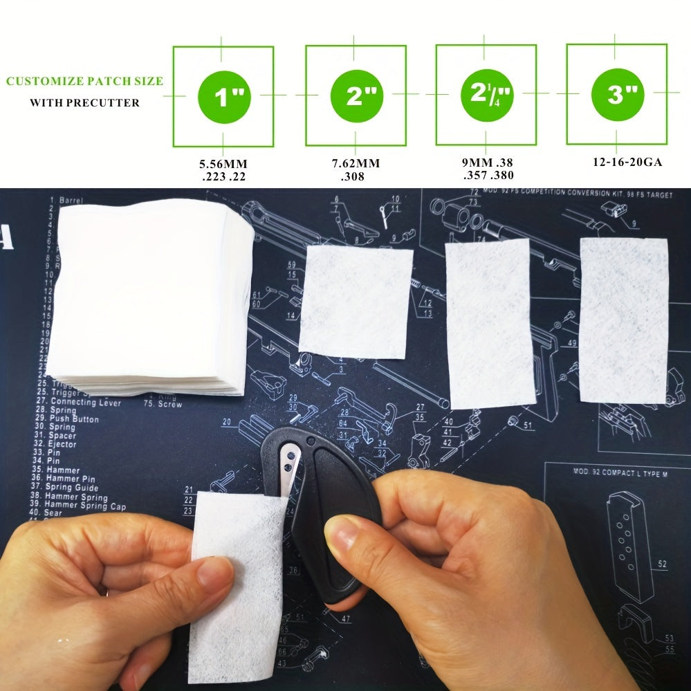 600pcs 3 Gun Cleaning Patches Lint Highly Absorbent Gun Cleaning Kit Supplies