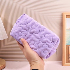 Flower Pattern Pencil Case Cosmetic Storage Bag Multifunctional Bag