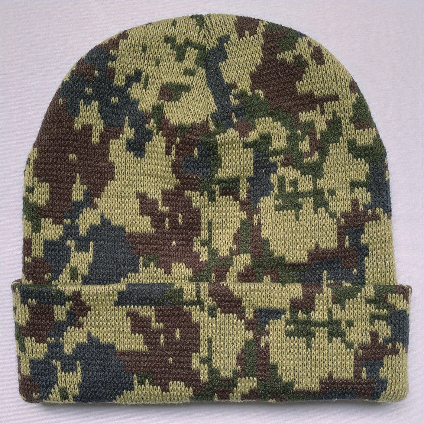 Camouflage Windproof Knit Beanie Hat Autumn Winter Warm Ski Cold Hat