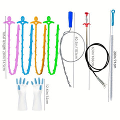 Four Claw Pipe Dredger Set Clog Remover Tool for Drain Cleaning
