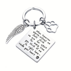 Pet Memorial Keychain - Sympathy Accessories for Beloved Dog or Cat