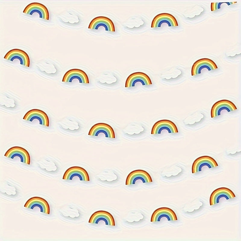 Rainbow Cloud Paper Birthday Party Decoration - 98x43in