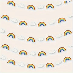 Rainbow Cloud Paper Birthday Party Decoration - 98x43in