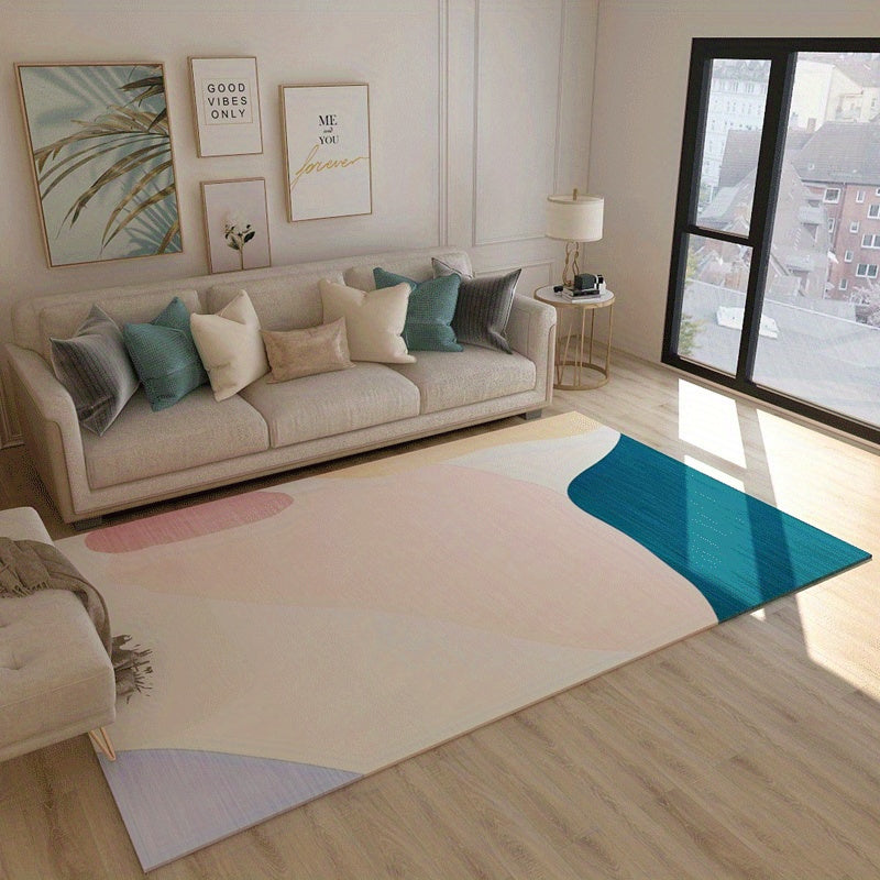Modern Geometric Area Rug Non Shedding Floor Carpet