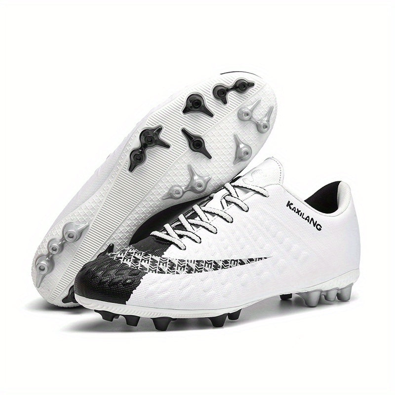 Spiked Soccer Shoes for Kids - Breathable Lace Up - Anti Skid