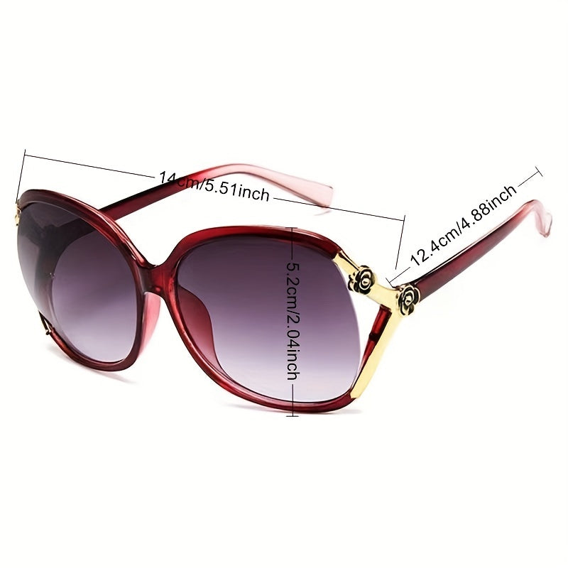 Oversized Camellia Flower Sunglasses UV400