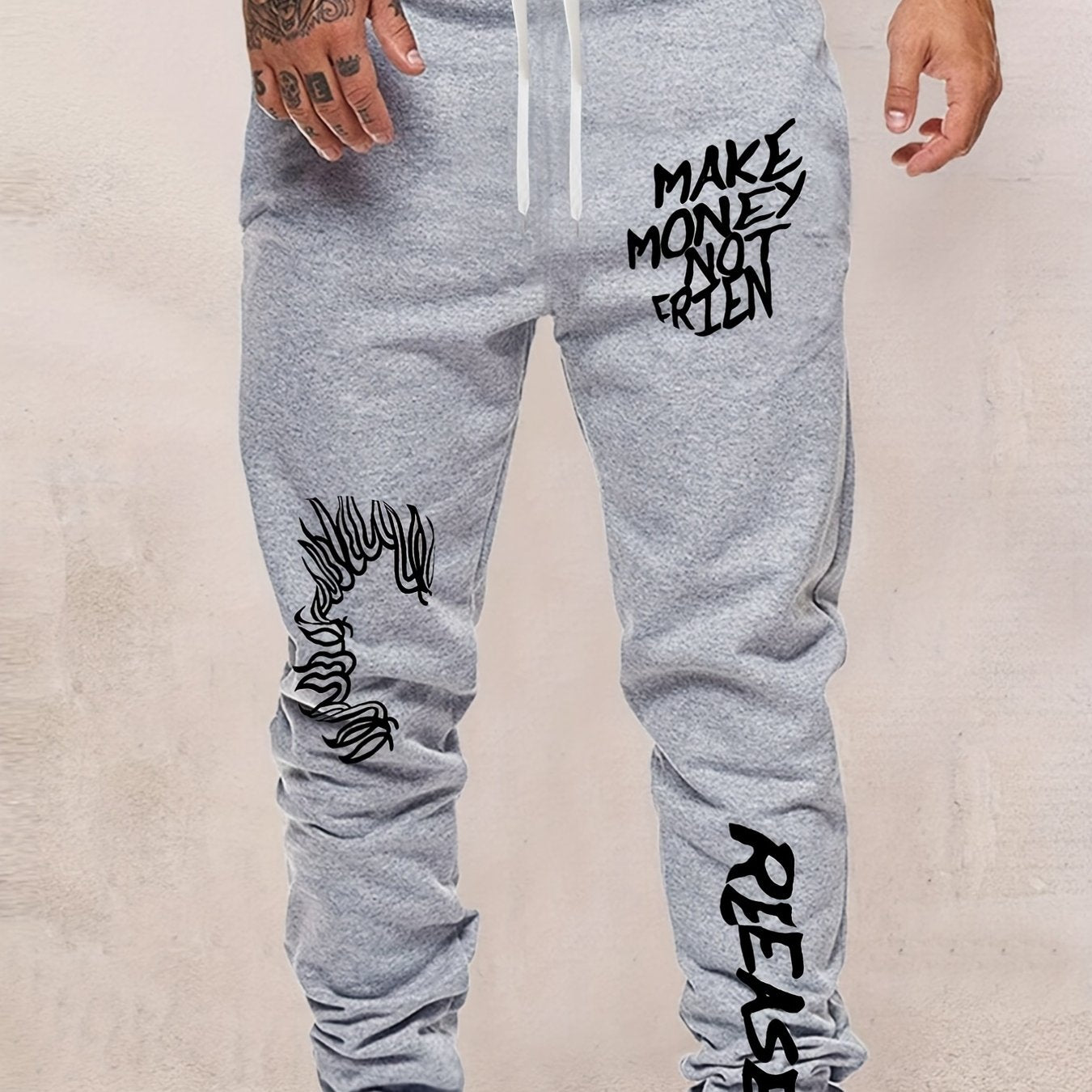 Men's Drawstring Sweatpants Pocket Casual Jogger Pants