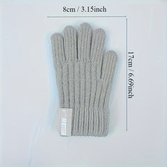 Kids' Warm Knitted Gloves for Winter Weather