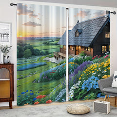 Cartoon Garden Curtain Tapestry For Outdoor Party Decoration