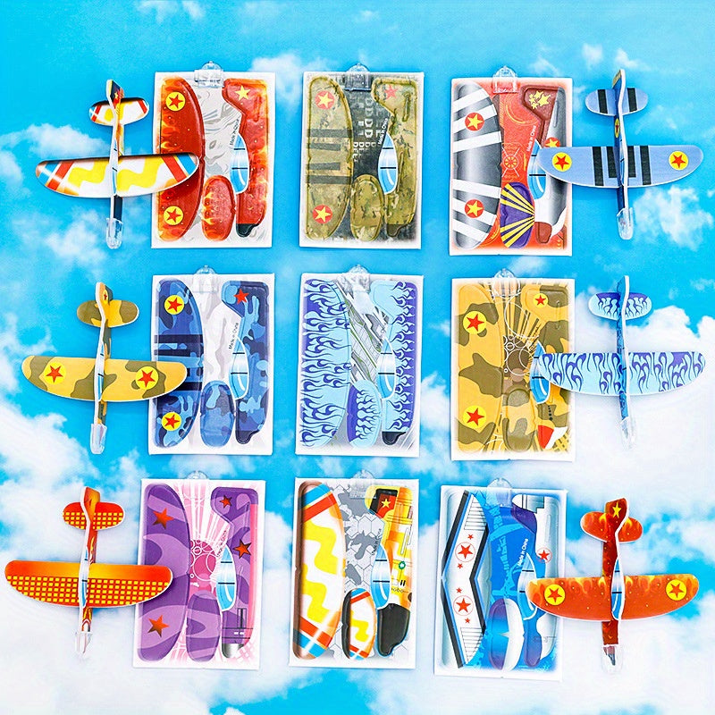 Mini Cartoon Hand Thrown Airplane Model Aircraft Puzzle DIY Toy Gift