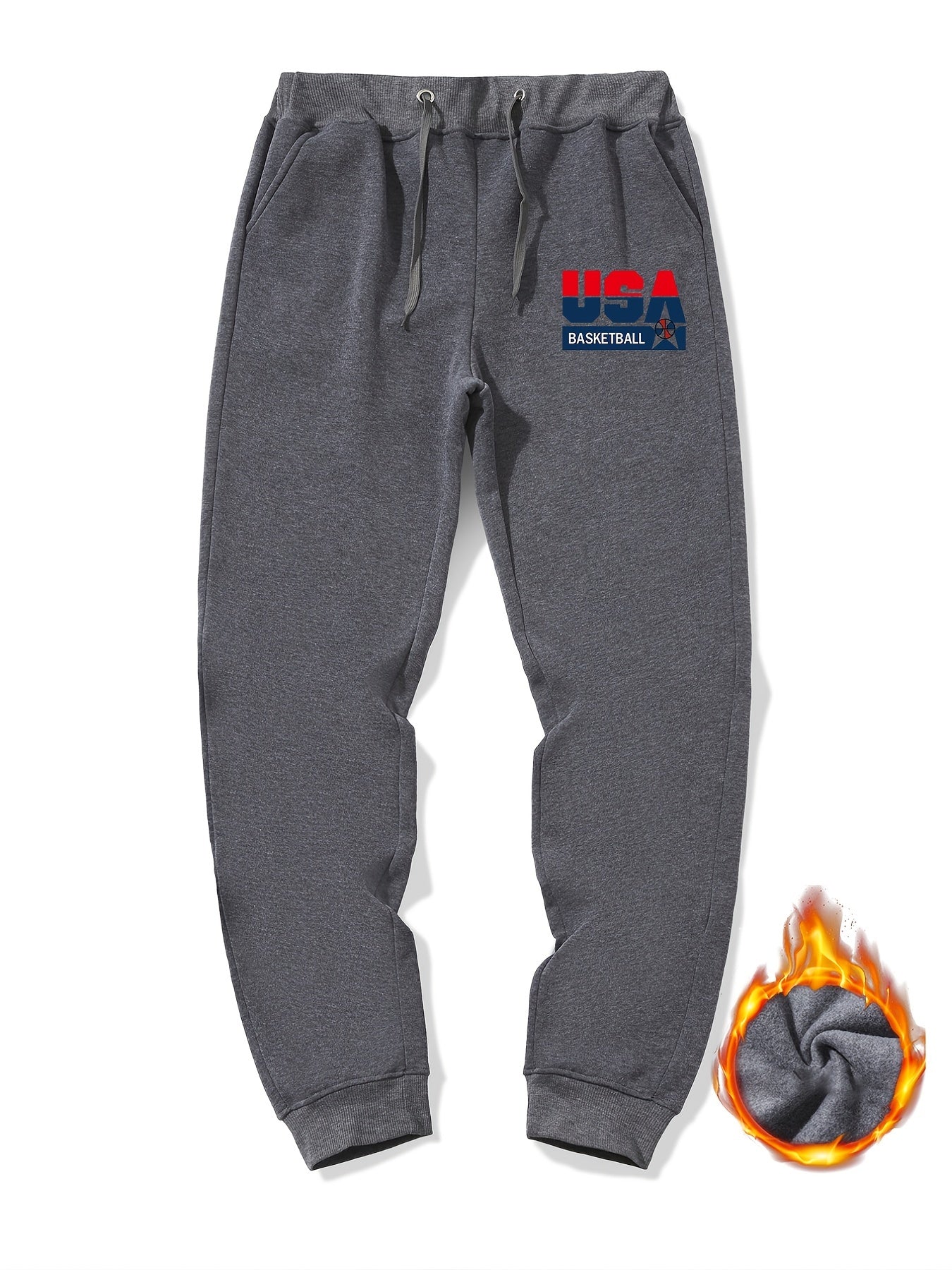 Men's Warm Sweatpants Casual Jogger Pants