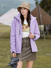 Women's Waterproof Outdoor Sports Jacket - Hooded, Hiking, Mountaineering